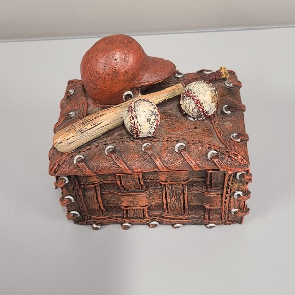 Other - Vintage Baseball theme trinket box with lid